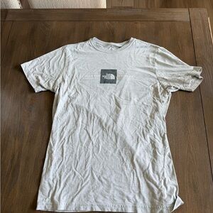 The North Face Light Gray Crewneck Logo Tee